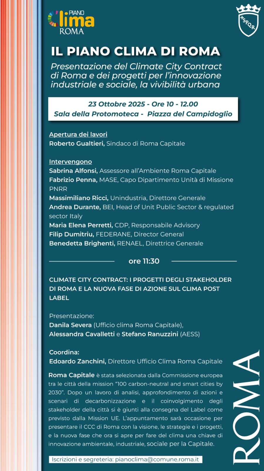 Presentazione del Climate city contract