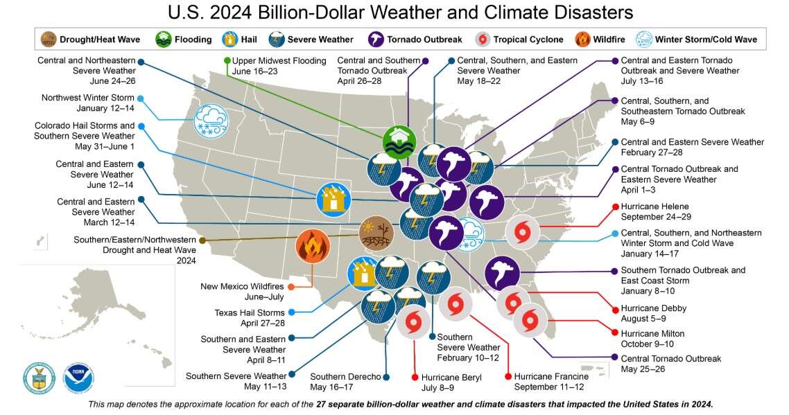 eventi estremi usa 2024
