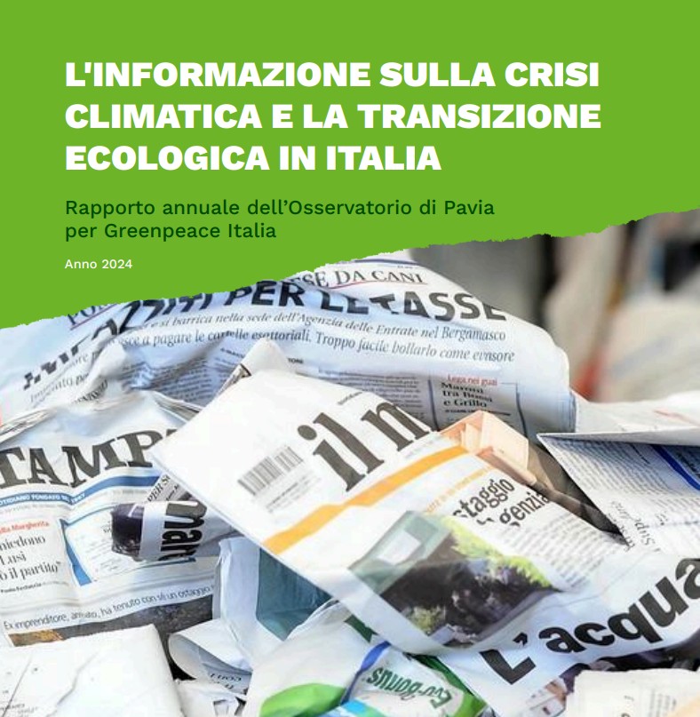 Greenpeace, nell’ultimo anno in Italia dimezzate le notizie dedicate alla crisi climatica