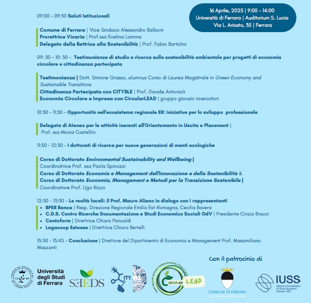 programma unife giornata terra