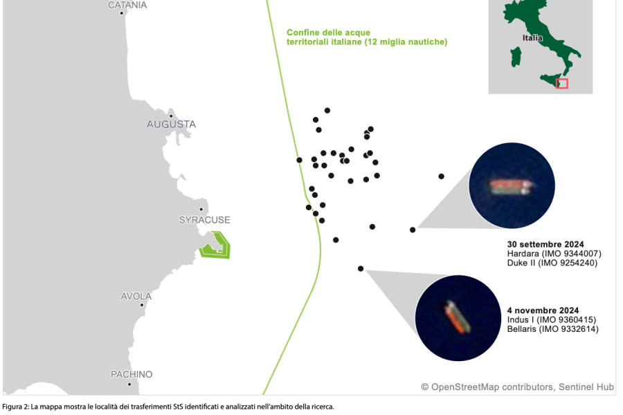 La denuncia di Greenpeace: «Attività illecite della flotta fantasma russa al largo della Sicilia»